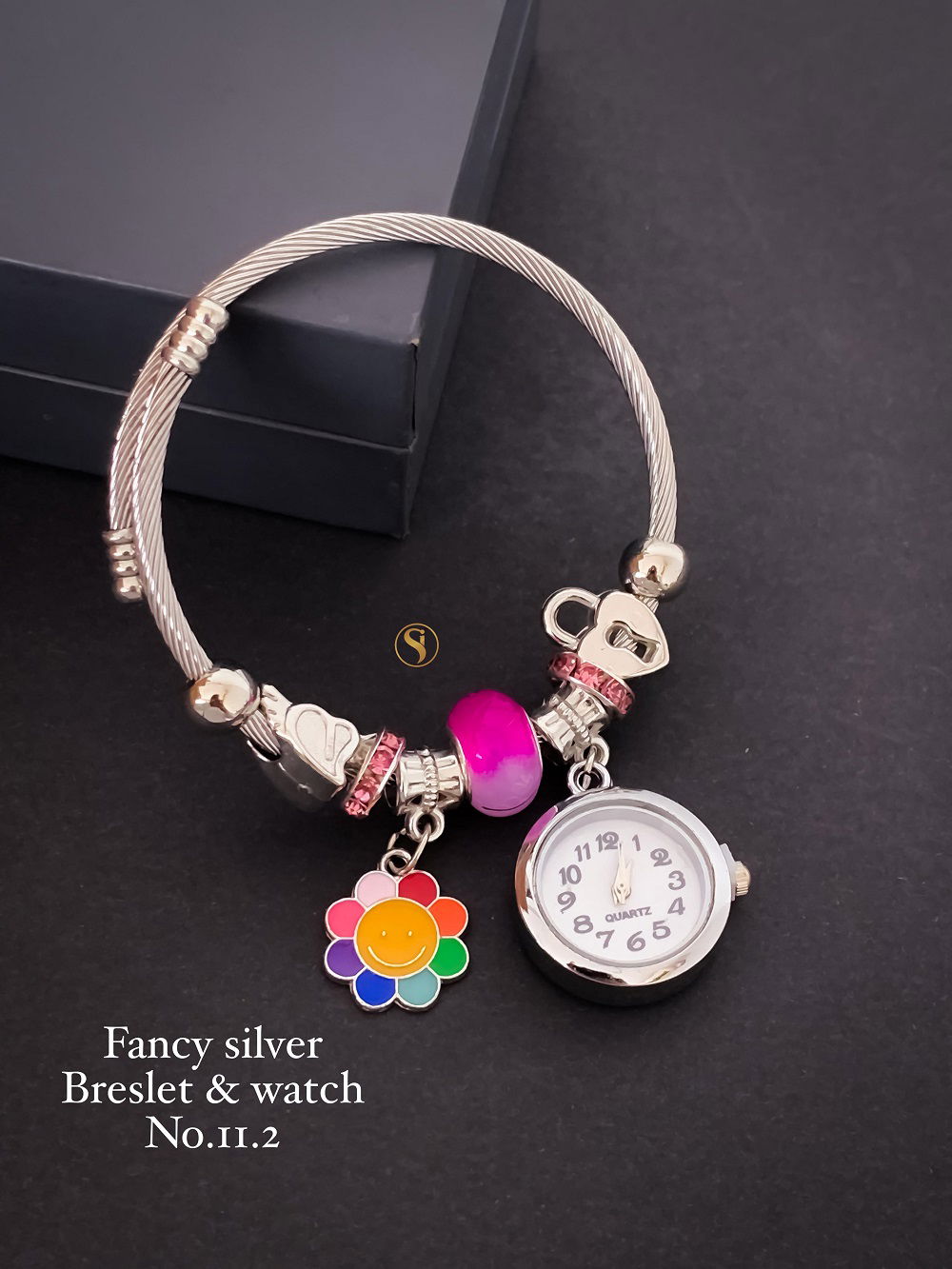 Fancy Party Wear Silver Bracelets And Watch Wholesale Shop In Surat
